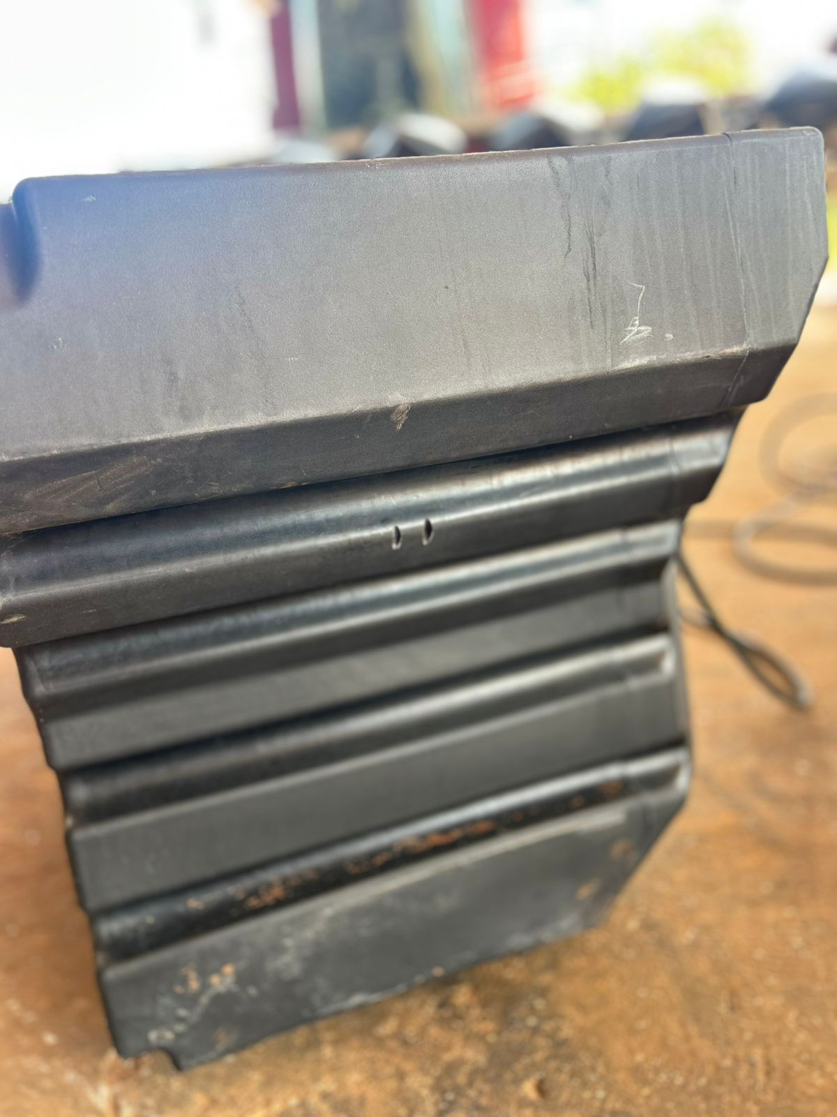 Tanque de combustível antes do reparo